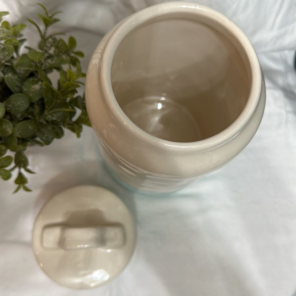 Rae Dunn Polka Dot Blue‎ & Black Canister Stash - Picture 7 of 11